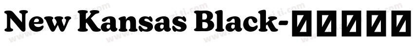 New Kansas Black字体转换